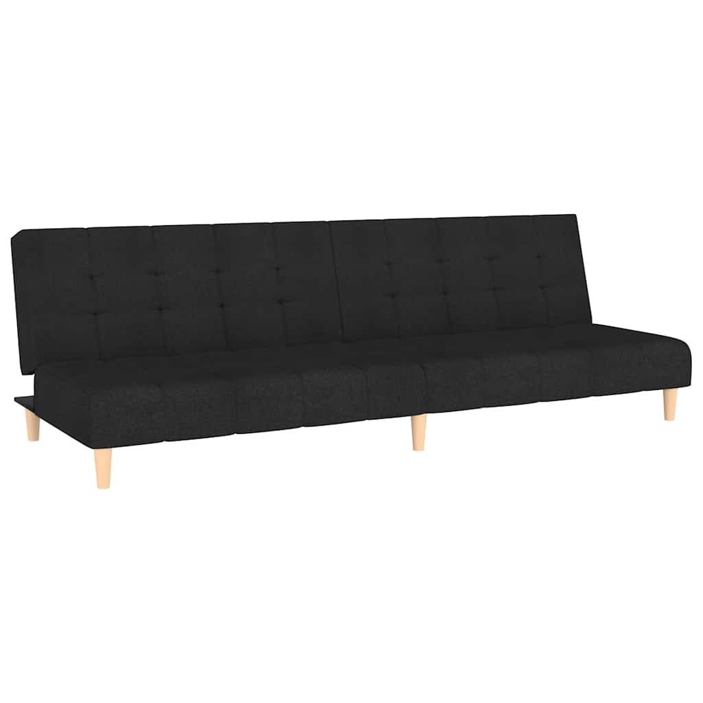 Bäddsoffa 2-sits svart tyg