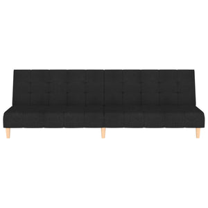 Bäddsoffa 2-sits svart tyg