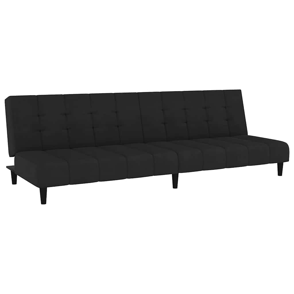 Bäddsoffa 2-sits svart sammet