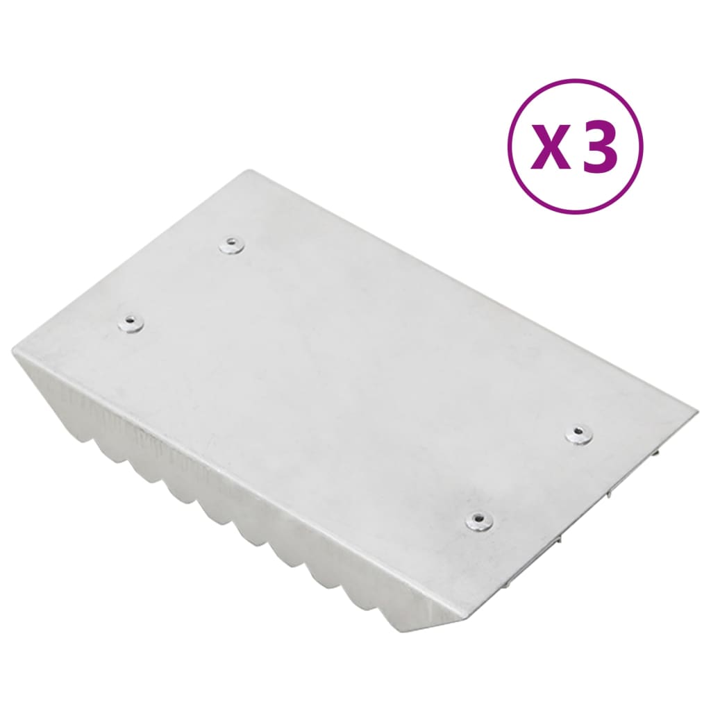 Ryktskrapa 3 st silver aluminium