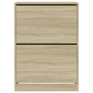 Skoskåp med 2 flip-lådor sonoma-ek 80x42x108 cm