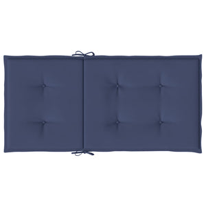 Stolsdynor för stolar med låg rygg 6 st marinblå tyg