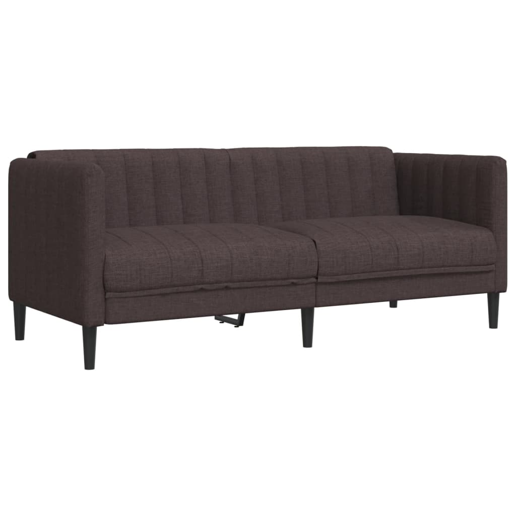 Soffa 2-sits mörkbrun tyg