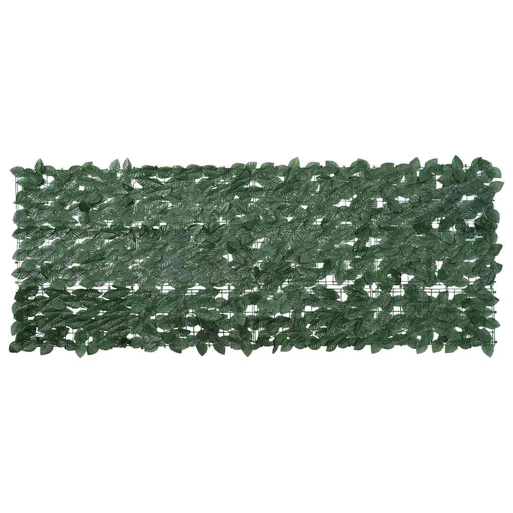 Balkongskärm mörkgröna blad 200x75 cm