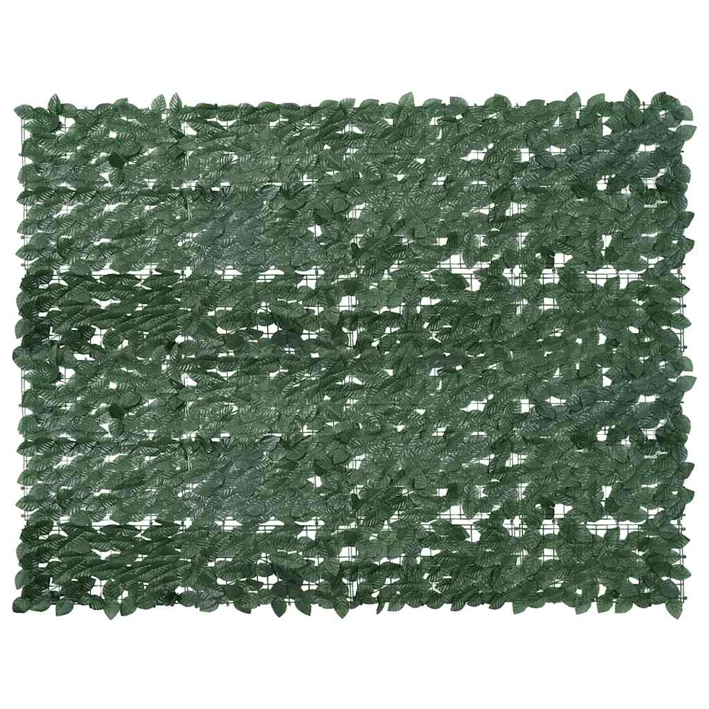 Balkongskärm mörkgröna blad 200x150 cm
