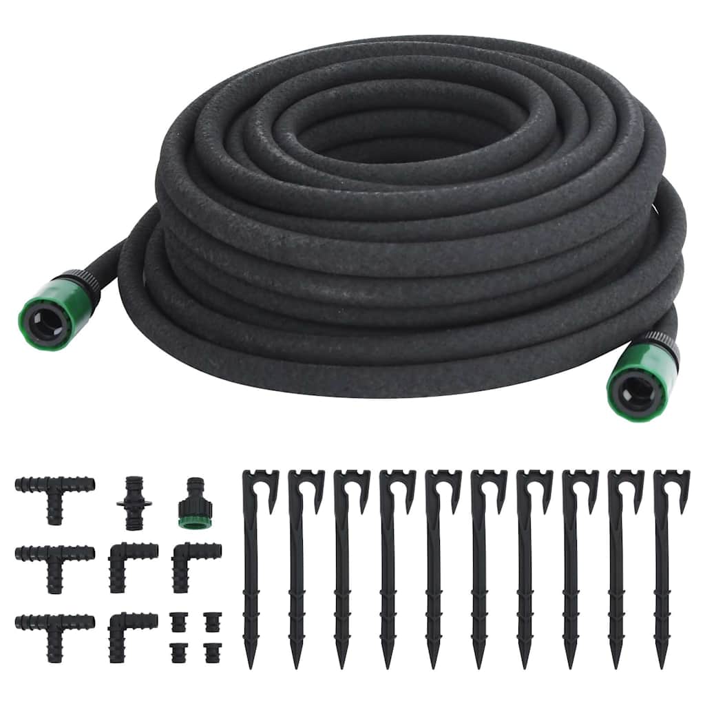 Fuktslang svart 0,6" 25 m gummi