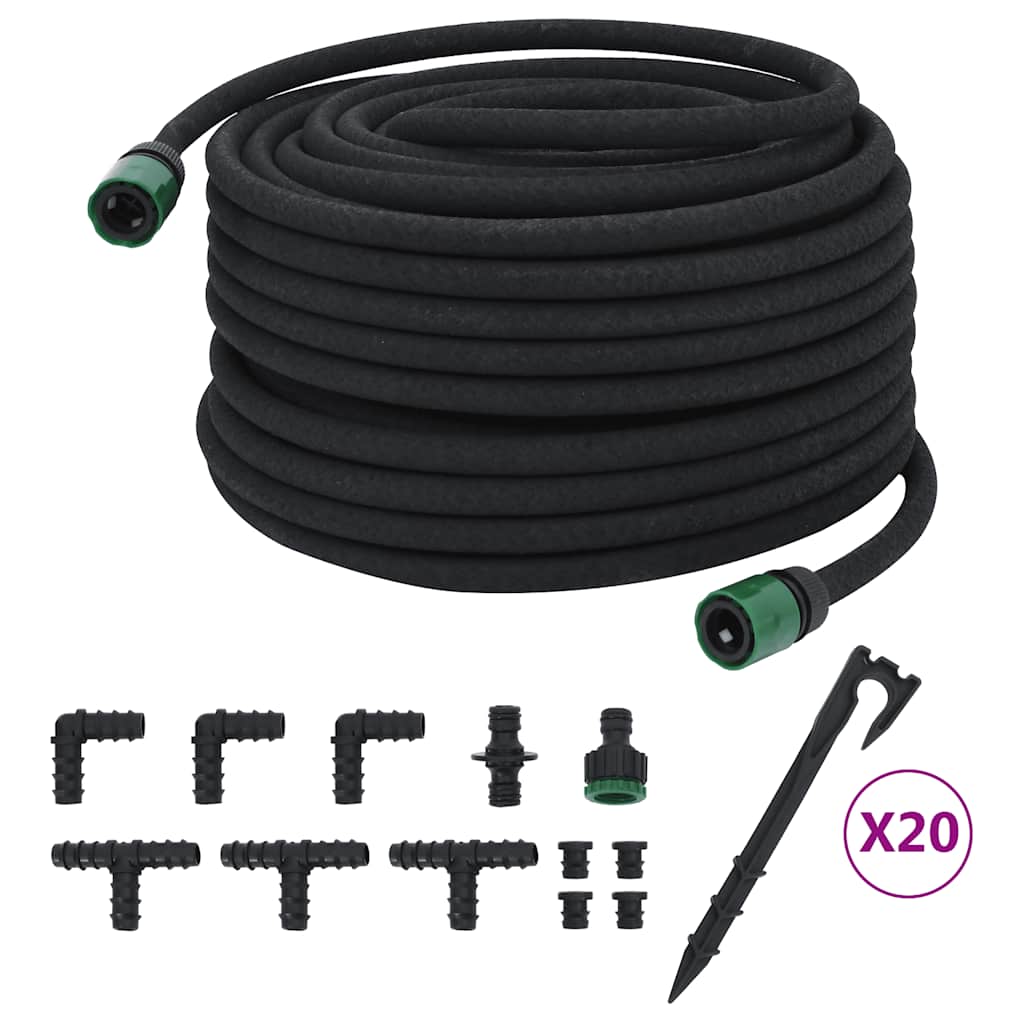 Fuktslang svart 0,6" 50 m gummi