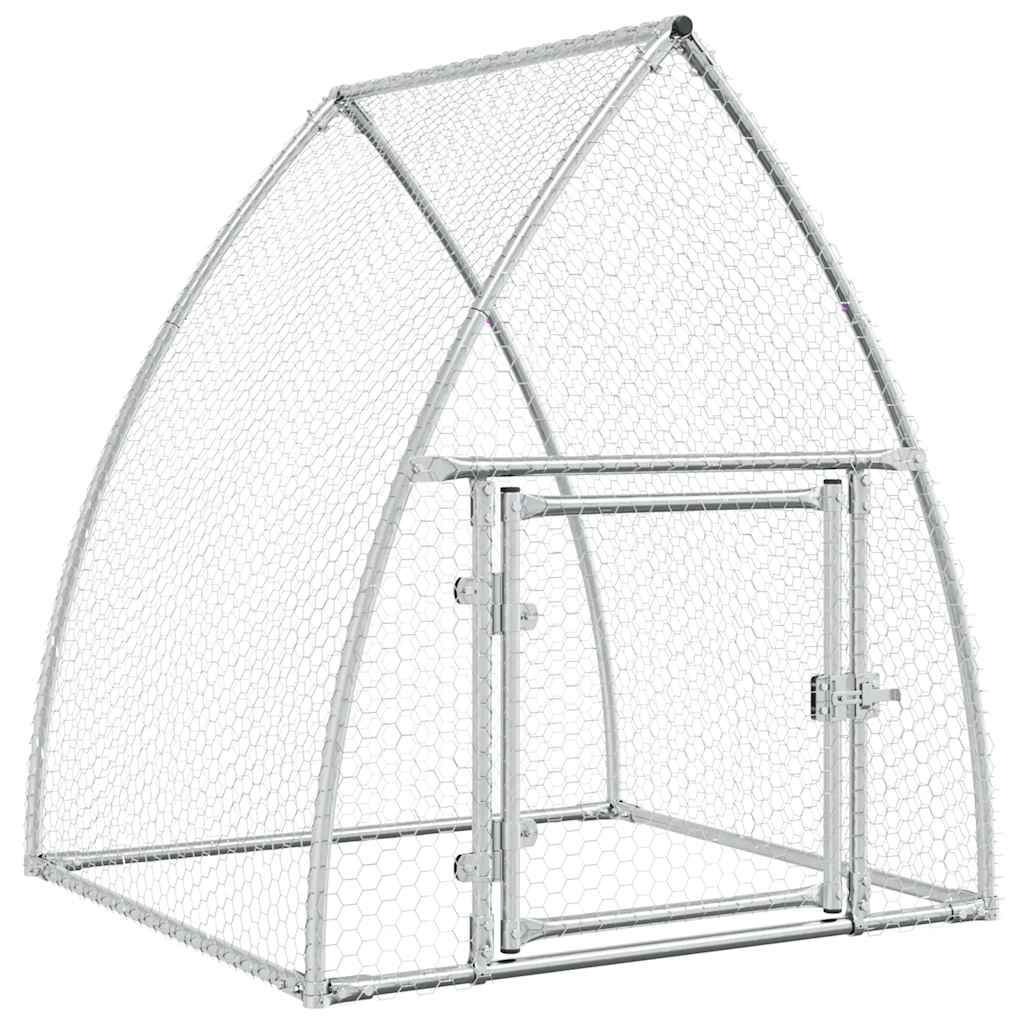 Hönsbur silver 100x105x120 cm galvaniserat stål