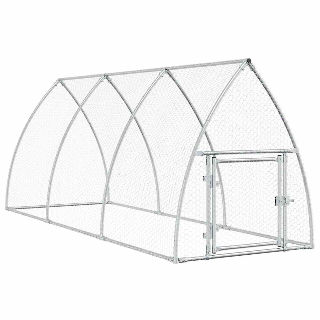 Hönsbur silver 300x105x120 cm galvaniserat stål