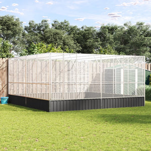 Voljär silver 418x414x212 cm stål