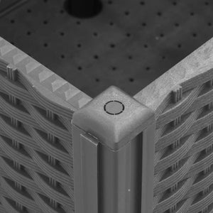 Odlingslåda med spaljé ljusgrå 150x80x54 cm PP