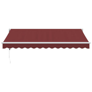 Markis automatiskt infällbar vinröd 350x250 cm