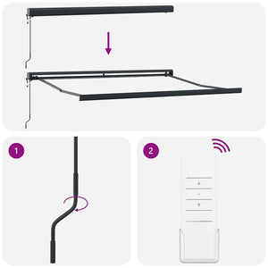 Markis automatiskt infällbar vinröd 400x300 cm