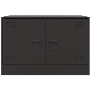 TV-skåp 2 st svart 67x39x44 cm stål