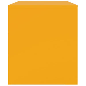 TV-skåp 2 st senapsgul 67x39x44 cm stål