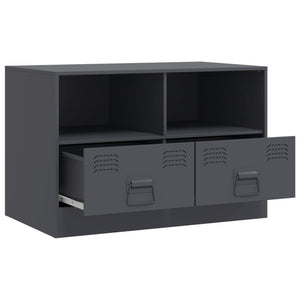 TV-skåp 2 st antracit 67x39x44 cm stål