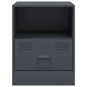 Sängskåp 2 st antracit 34,5x39x44 cm stål