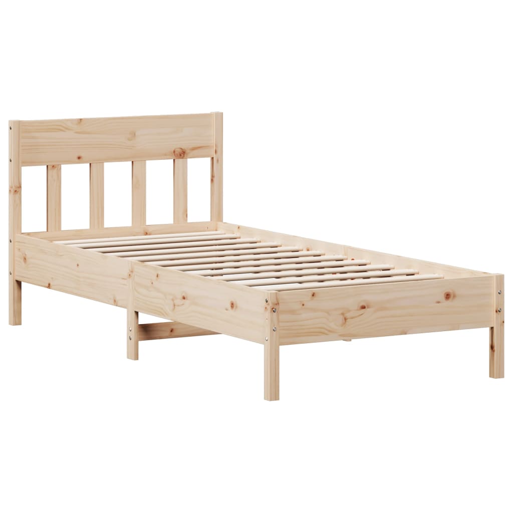 Sängram utan madrass 90x190 cm massiv furu