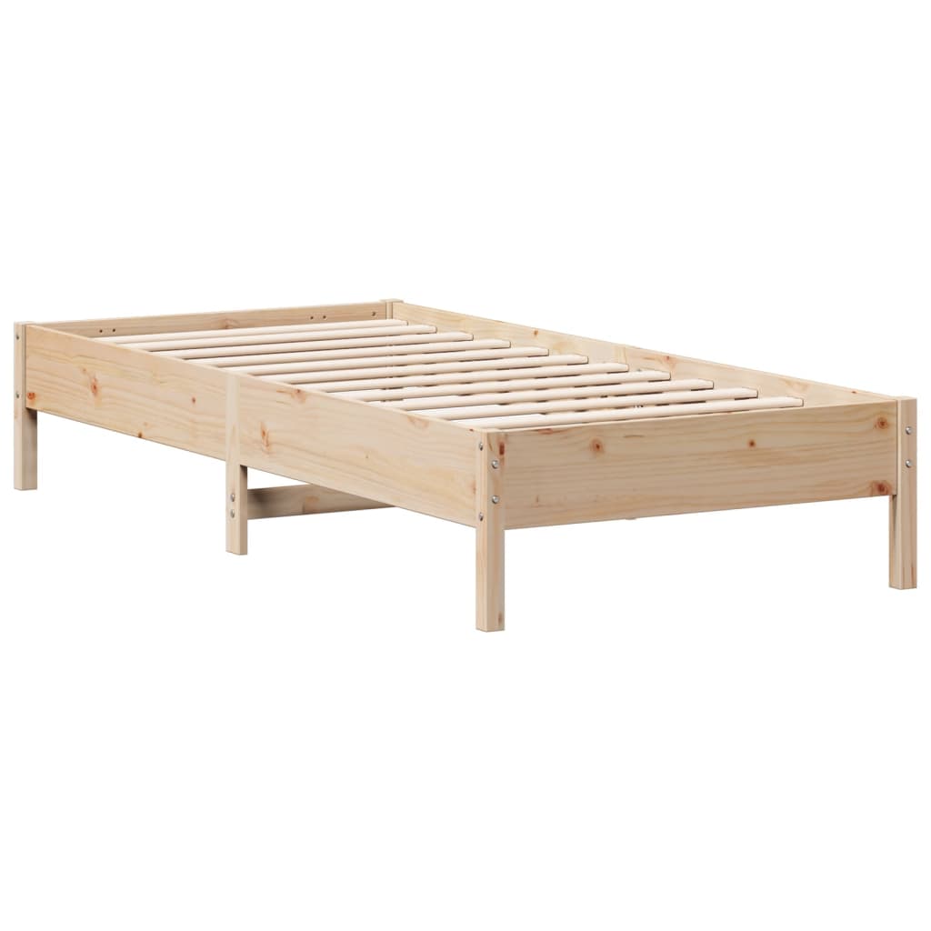 Sängram utan madrass 90x200 cm massiv furu