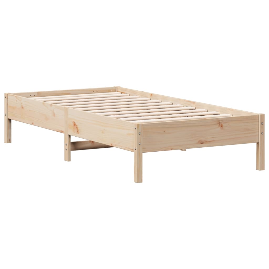 Sängram utan madrass 90x190 cm massiv furu