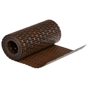 Balkongskärmar 10 st brun och svart 255x19 cm konstrottning