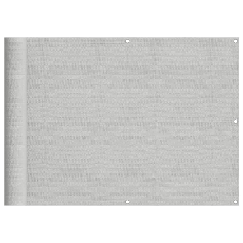 Balkongskärm ljusgrå 75x400 cm 100% polyester oxford