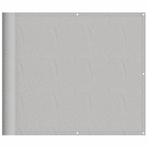 Balkongskärm ljusgrå 90x500 cm 100% polyester oxford