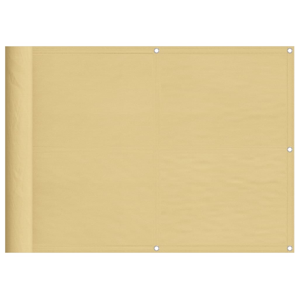 Balkongskärm sand 75x600 cm 100% polyester oxford