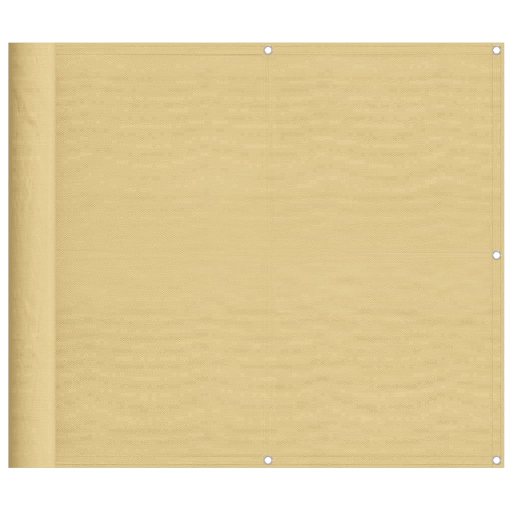 Balkongskärm sand 90x500 cm 100% polyester oxford