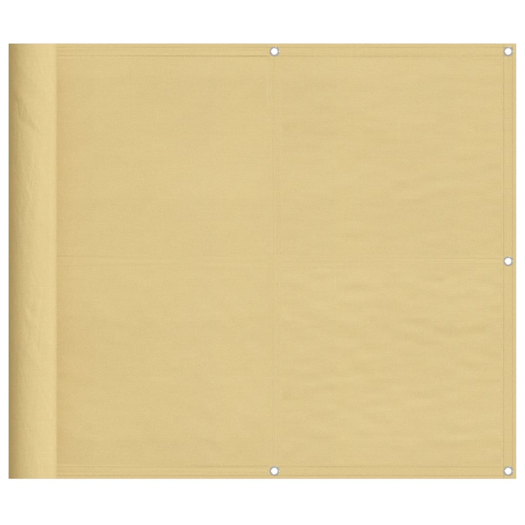 Balkongskärm sand 90x600 cm 100% polyester oxford