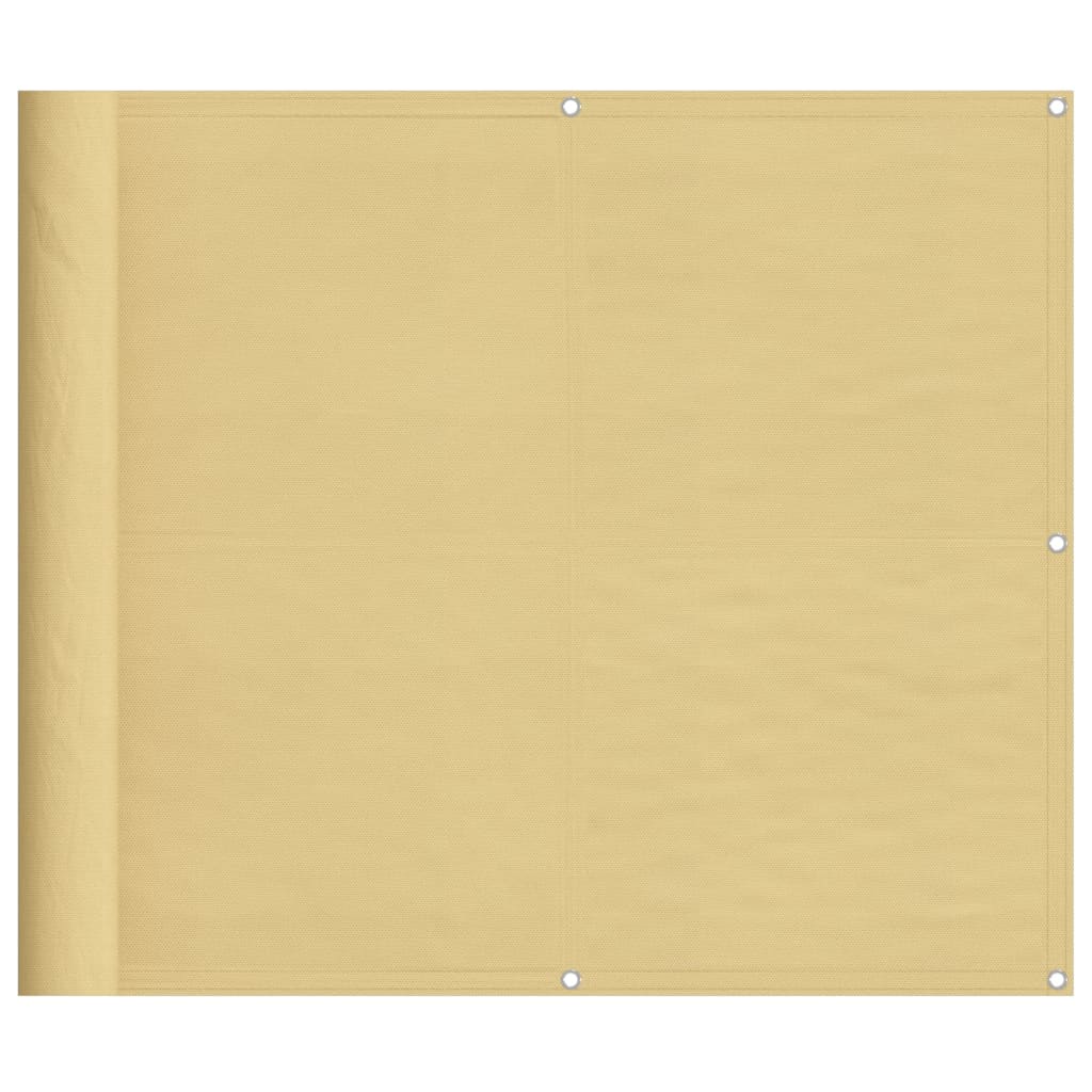 Balkongskärm sand 90x800 cm 100% polyester oxford