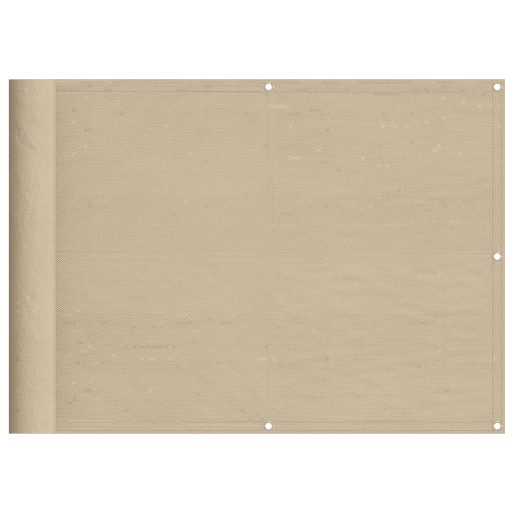 Balkongskärm beige 75x800 cm 100% polyester oxford
