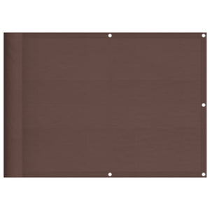 Balkongskärm brun 75x800 cm 100% polyester oxford