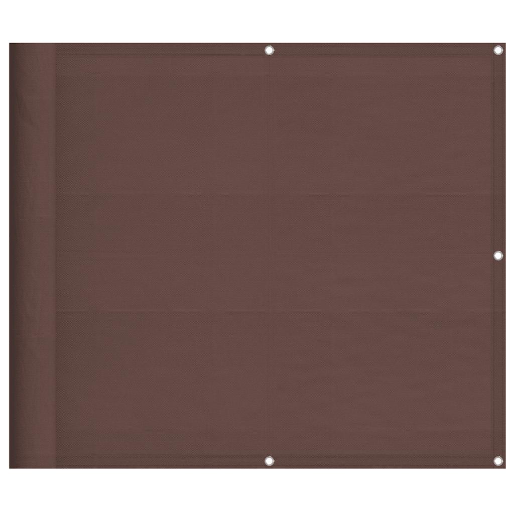 Balkongskärm brun 90x800 cm 100% polyester oxford
