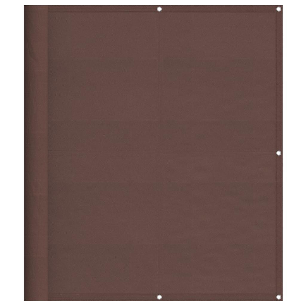 Balkongskärm brun 120x800 cm 100% polyester oxford