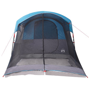 Campingtält tunnel 8 personer blå vattentätt