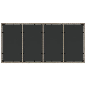 Trädgårdsbord med glasskiva ljusgrå 190x90x75 cm konstrotting