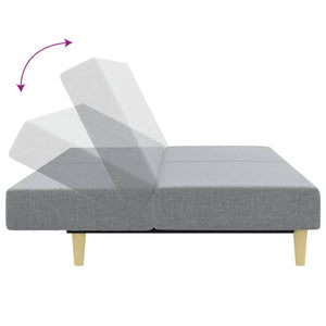 Soffgrupp 2 delar ljusgrå tyg