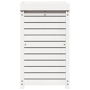 Växtbord med hyllor vit 82,5x50x86,5 cm massiv furu