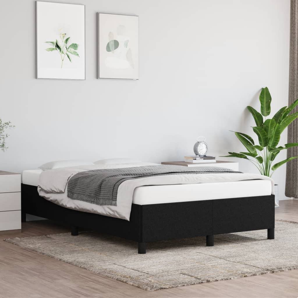 sängram utan madrass svart 120x190 cm tyg