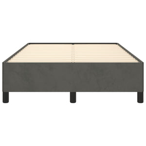 sängram utan madrass mörkgrå 120x190 cm sammet