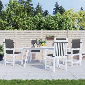 Stolsdynor lågt ryggstöd 4 st melerad antracit 100x50x4 cm tyg