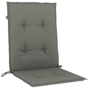 Stolsdynor lågt ryggstöd 4 st melerad mörkgrå 100x50x4 cm tyg