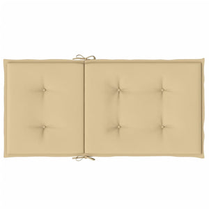 Stolsdynor lågt ryggstöd 4 st melerad beige 100x50x4 cm tyg