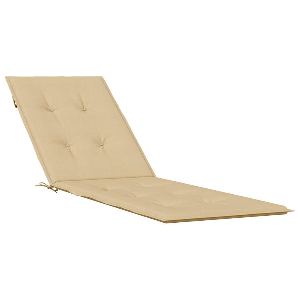 Solsängsdyna melerad beige (75+105) x 50 x 4 cm tyg