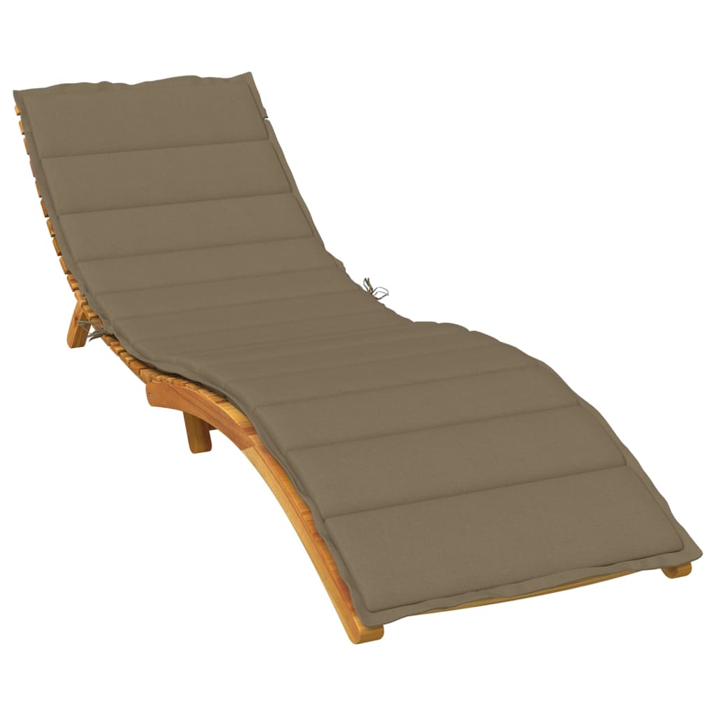 Solsängsdyna melerad taupe 200x70x4 cm tyg