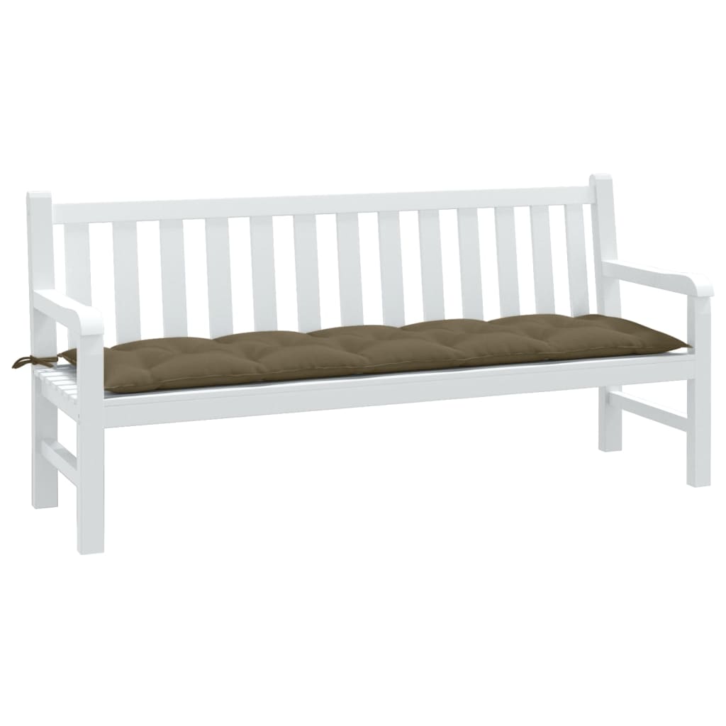 Bänkdyna melerad taupe 180x50x7 cm tyg