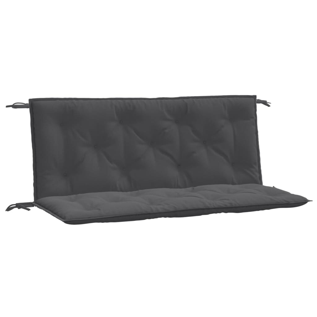 Bänkdynor 2 st melerad antracit 120x50x7 cm tyg