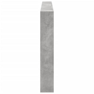 Sänggavel med LED betonggrå 200x17x102 cm