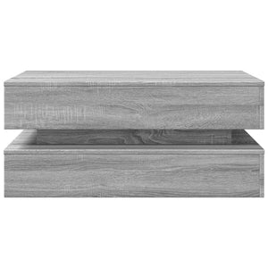 Soffbord med LED grå sonoma 90x50x40 cm